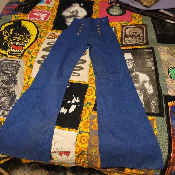 BIG-ELY BEAUTIFUL JEANS Deadstock 70's Rare Sailor Flares - Picture 12 of 12